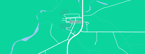 Map showing the location of Spence H T & Sons in Borden, WA 6338