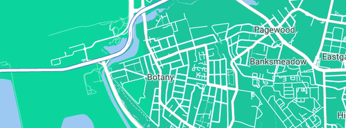 Map showing the location of Spaceships Rentals Sydney in Botany, NSW 2019