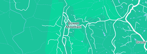 Map showing the location of Matt Hawkins in Bowen Mountain, NSW 2753
