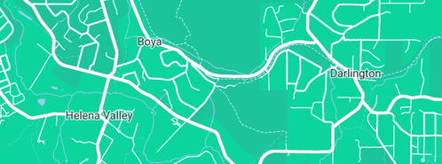 Map showing the location of Hills Yoga Classes in Boya, WA 6056