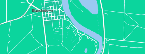 Map showing the location of Deb's Canvas Works in Blanchetown, SA 5357