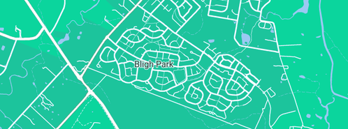 Map showing the location of Polglaze K E in Bligh Park, NSW 2756