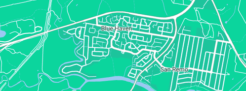 Map showing the location of Altogether Auto Repairs in Blue Haven, NSW 2262