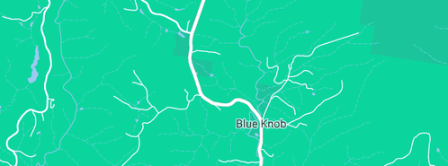 Map showing the location of Blue Knob Hall Gallery in Blue Knob, NSW 2480