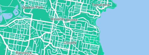 Map showing the location of Quincy's Smash Repairs in Bronte, NSW 2024