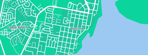 Map showing the location of Europcar Car Rental in Broome, WA 6725