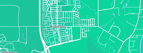 Map showing the location of Mikes Chatbots in Brabham, WA 6055