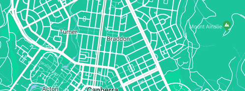 Map showing the location of Open Systems Australia Pty Ltd in Braddon, ACT 2612