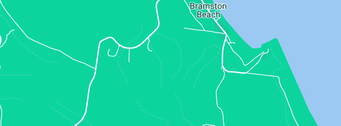 Map showing the location of Pacific Park in Bramston Beach, QLD 4871