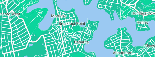 Map showing the location of Mr Handyman Australia in Breakfast Point, NSW 2137