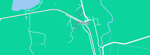 Map showing the location of Breeza General Store in Breeza, NSW 2381