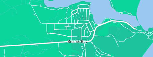 Map showing the location of Bremer Fish Processors Pty Ltd in Bremer Bay, WA 6338