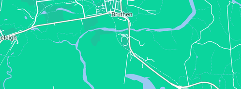 Map showing the location of Bruthen Police Station in Bruthen, VIC 3885