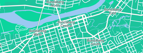 Map showing the location of Bundy Fire in Bundaberg Central, QLD 4670