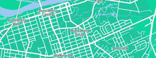 Map showing the location of Dan Murphy's Bundaberg in Bundaberg South, QLD 4670