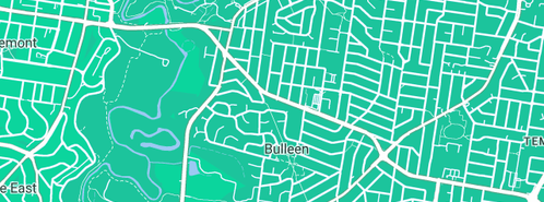 Map showing the location of The Manningham Convention Centre in Bulleen, VIC 3105