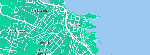Map showing the location of RLB Business Solutions in Burnie, TAS 7320