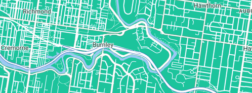 Map showing the location of Critical Mass Media Group in Burnley, VIC 3121