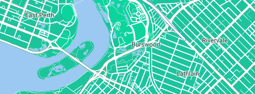 Map showing the location of Crown Perth in Burswood, WA 6100