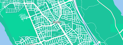 Map showing the location of Ezi Wireless in Butler, WA 6036