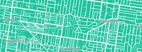 Map showing the location of Camberwell Fresh Food Market in Camberwell East, VIC 3126