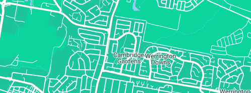 Map showing the location of Callicoma Property Services in Cambridge Gardens, NSW 2747