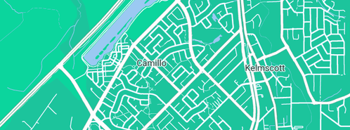 Map showing the location of Alfresco Flare in Camillo, WA 6111