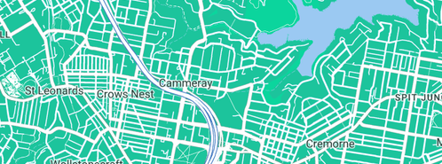 Map showing the location of NOZ Productions in Cammeray, NSW 2062
