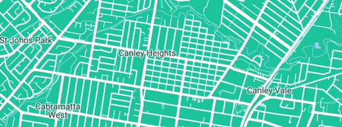 Map showing the location of Canley Hotel Bistro in Canley Heights, NSW 2166