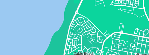 Map showing the location of Seashells Broome in Cable Beach, WA 6726