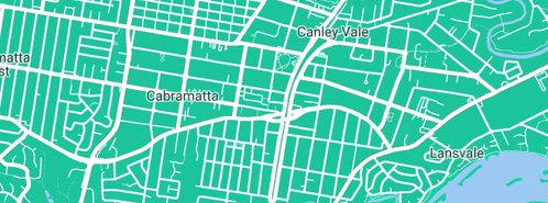 Map showing the location of dan Website design in Cabramatta, NSW 2166