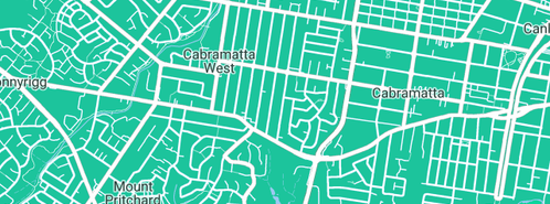 Map showing the location of Revline Auto Tech Pty Ltd in Cabramatta West, NSW 2166