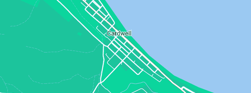 Map showing the location of The Moorings North in Cardwell, QLD 4849