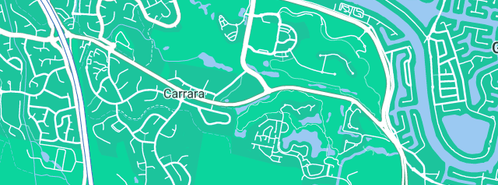 Map showing the location of Carrara Palms Water Sports in Carrara, QLD 4211