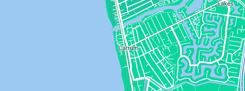 Map showing the location of Frank Brown Television in Carrum, VIC 3197