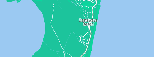 Map showing the location of Susie's Home Stay in Castaways Beach, QLD 4567