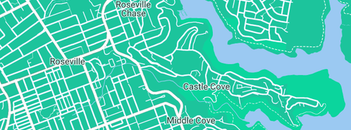 Map showing the location of Cove Bridge in Castle Cove, NSW 2069