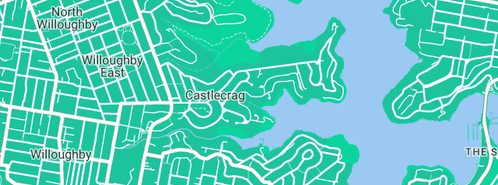 Map showing the location of Videowall Australia Pty ltd in Castlecrag, NSW 2068