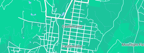 Map showing the location of Castlemaine Mini Skip and Crane Hire in Castlemaine, VIC 3450