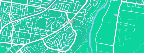 Map showing the location of Casula Parklands in Casula, NSW 2170