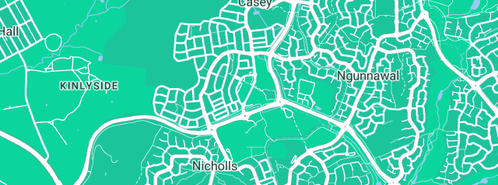 Map showing the location of End of Lease Cleaning Mitchell in Casey, ACT 2913