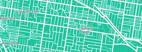 Map showing the location of Pannonia T V Service in Caulfield North, VIC 3161