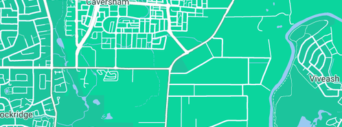 Map showing the location of Fluid Web Design in Caversham, WA 6055