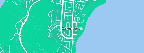 Map showing the location of Mobile Sharpening in Caves Beach, NSW 2281