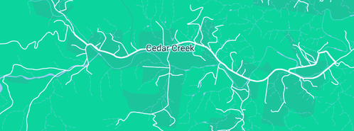 Map showing the location of Byrd in Cedar Creek, QLD 4520