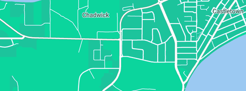 Map showing the location of Just Balloons in Chadwick, WA 6450