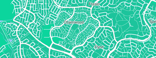 Map showing the location of Beatsuite in Charnwood, ACT 2615