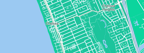 Map showing the location of Small Business Works in Chelsea, VIC 3196