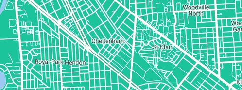 Map showing the location of Abex Restorations in Cheltenham, SA 5014