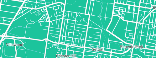 Map showing the location of ANZ Bank in Chester Hill, NSW 2162